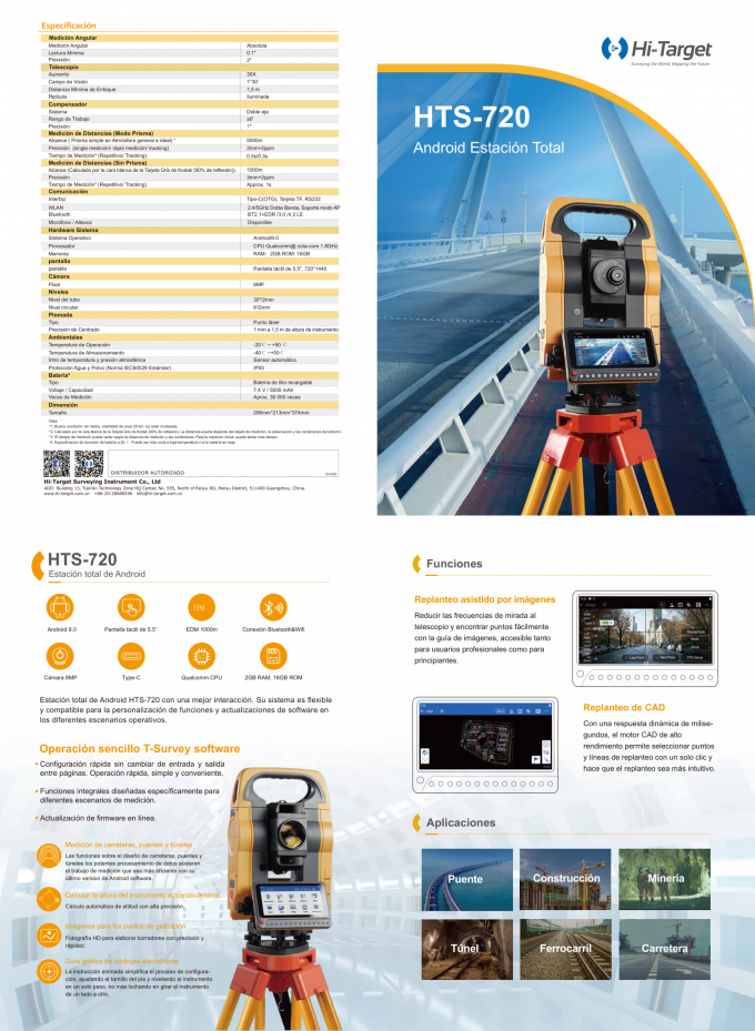 Hi-Target Android Total Station High Performance with 1000m Reflectorless 0