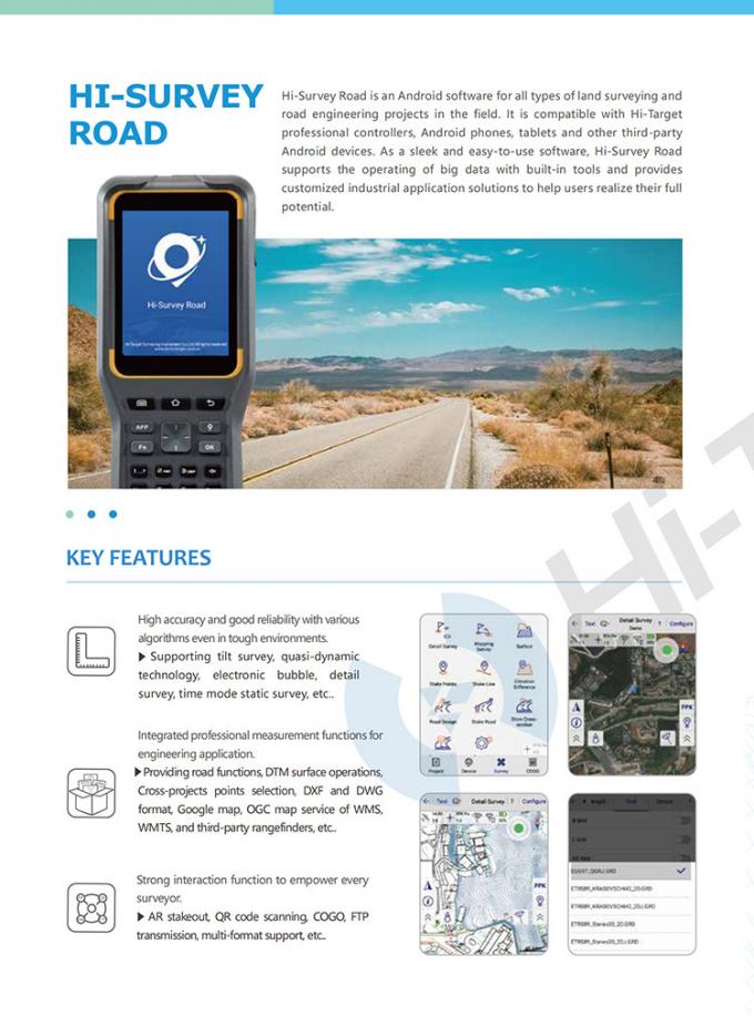 IP68 Magnesium Alloy Material Hi-Target V200 GPS RTK GNSS With Linux Operating System 4