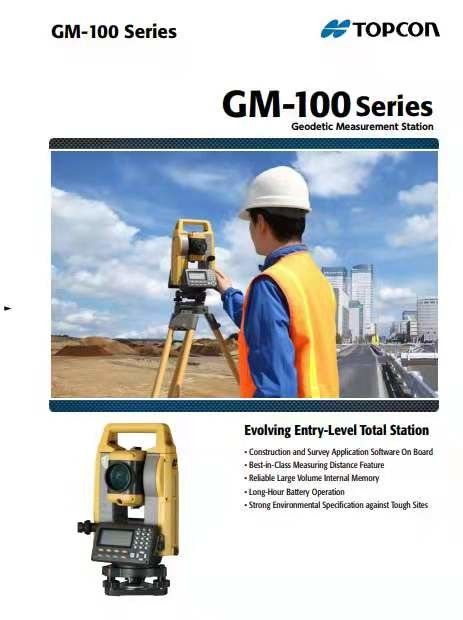 Topcon GM100 Series 1" Total Station -20 To +60ºC (-4 To +140ºF) Operating Temperature Topcon GM101 0